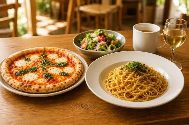 ピザ・パスタが選べるランチセット（サラダ・ドリンク付き）
